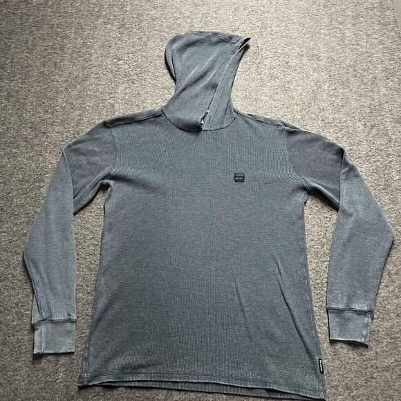 Billabong Other - Billabong Hoodie Mens Small Teal Blue Lightweight Pullover Waffle Texture
